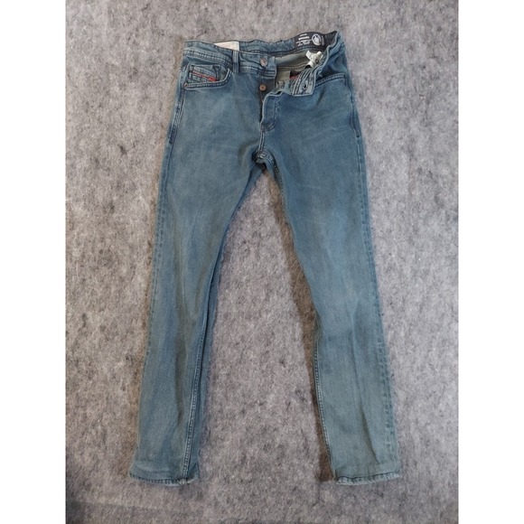 Diesel Jeans Mens 31x32 Blue Tephar Slim Skinny Button Fly Medium Wash - Picture 1 of 14